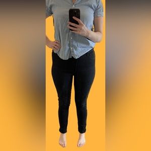 Gap, high rise, black, denim jeggin.